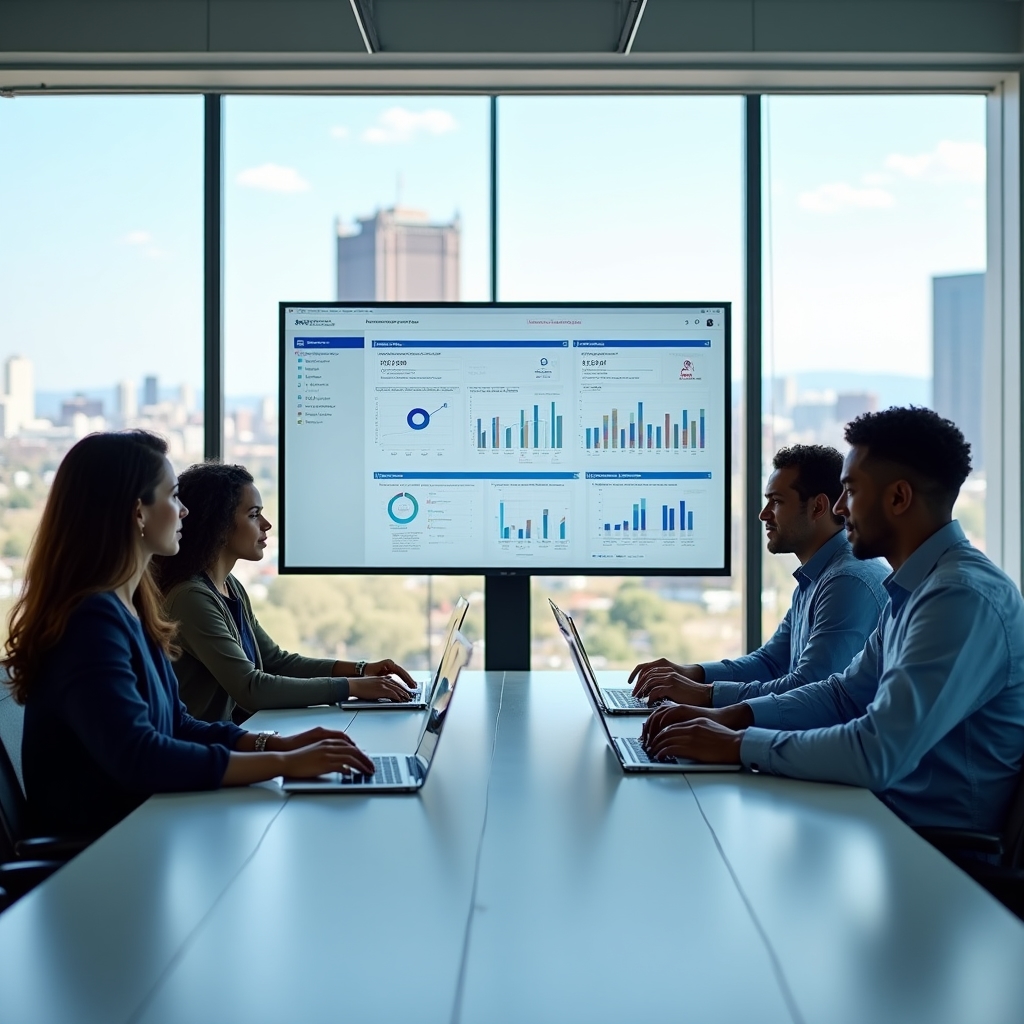 SEO training session in a modern office environment